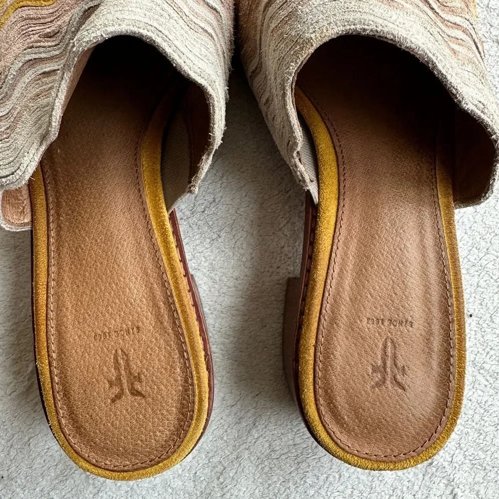 Frye Cindy Wave‎ Mule block heel sandal 6.5 M